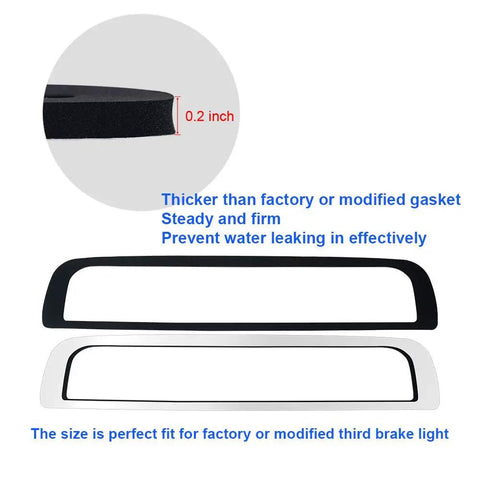 Third Brake Light Seal Gasket For Chevy Silverado And GMC Sierra 1500 2500 3500 2014 To 2018 Rear Cab High Mount Stop Lamp, Heavy Duty Waterproof Replacement, Easy DIY Install, Weatherproof Seal, 0.2 inch EVA foam
