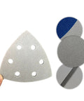 90mm Triangle Sanding Discs With Six Holes For Hook Loop Backing, Premium Wet Dry Sponge Sandpaper for surface smoothing.
