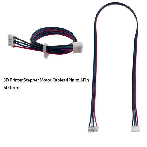 4 Pack Nema 17 Stepper Motor Cables With Ridiculously Slick XH2.54 To PH2.54 Plugs 500Mm Length For 3D Printer Mods with connectors