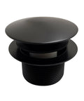 Dope Matte Black Tip Toe Bathtub Drain Stopper With Mushroom Overflow Faceplate One Half Inch Coarse Thread For Hella Smooth Step Control And Tight Fit Badass Zinc Hardware 50 Pack, showing the black drain plug design.