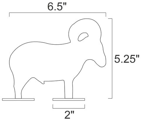 Twenty Piece 22LR Small Bore Metallic Silhouette Knock-Overs Targets Set Featuring Chickens Turkeys Pigs And Rams NRA IHMSA Style Ram