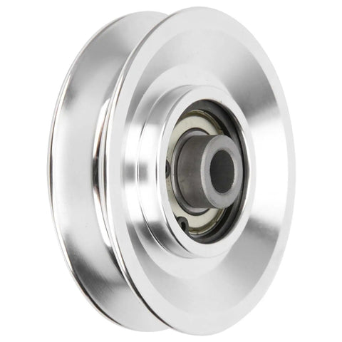 Aluminum 80mm Pulley Wheel For Cable Machines And Gym Equipment, Lightweight Smooth Running Replacement Pulley For Home Gyms, Fitness Stations, And Garage Door Systems, side view