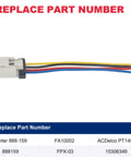 Chevy Ford Compatible Fuel Pump Connector Wiring Harness Pigtail Plug For Chevy Chrysler Dodge Ram 1500 GMC Pontiac Replacement Carter 888159 ACDelco PT1402 FPX 03 FA10002 888159 15306349
