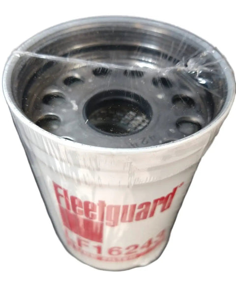 Spin On Lube Filter Oil Filter Part No LF16243 for Cars Trucks and SUVs, beefy replacement with high flow, top view