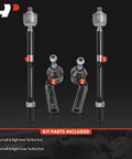 Front Inner and Outer Tie Rod End Kit for Ford Focus 2012 2018 Escape 2013 2019 and C Max 2013 2018 Replaces Worn Tie Rod Ends to Fix Uneven Tire Wear Beef Up Steering Feel and Restore Tight Responsive Handling, 2 inner and 2 outer steel tie rod ends