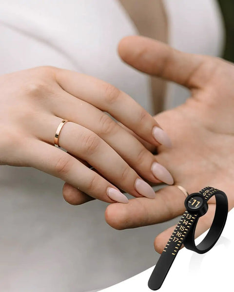 Ring Sizer With Magnifier For Easy Size Reading Clear Lens Ring Measurer 1 Through 17 Reusable Plastic Ring Sizer Kit Simple To Use Accurate DIY Jewelry Tool For Quick No Guess Sizing on finger measuring ring size.