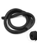 Two Pack Foam Insulation Hose For Air Conditioning, 0.24 In ID By 0.35 In Thick, 5.9 Ft black tubing for AC ductwork, coiled view