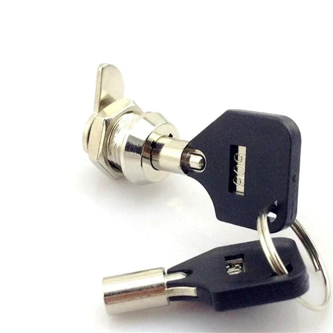 Mini Tubular Cam Lock Set For Light Boxes And Attendance Machines Zinc Alloy Lock With Two Keys And Nut Easy Install