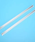 L Shaped Extrusion Beam For Robot Frame With 34 Holes 12x12mm CNC Machined 6061 Aluminum Alloy Lightweight Structural Component For DIY CNC Machines And 3D Printers, two pieces