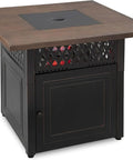 Donovan 38 Inch Square Propane Fire Pit With Infrared Patio Heater Outdoor Gas Fire Pit And Heater Combo Delivering 41,000 BTU