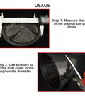 Measuring 2 Pack Silicone Car Headlight Dust Covers Universal 100mm 4 Inch Dustproof Seals for size adjustment.