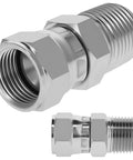 Three Eighths Inch Male NPTF To Three Eighths Inch Female JIC 37 Degree Swivel Adapter Fitting 6505-06-06 Pack Of 2 close-up