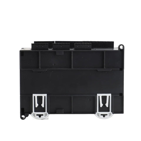 Rear view of Industrial PLC Control Board with beefed up ABS shell, showing mounting points and ports for easy automation system integration.