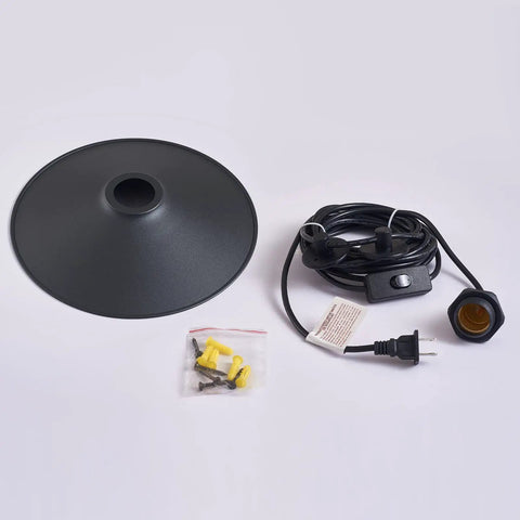 No Fuss Easy Plug In Cord Outdoor Hanging Lamp For Patio Waterproof Pendant Light with parts layout