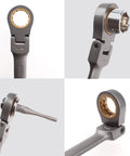 Close-up of the 23 Piece Flexible Head Ratchet Socket Wrench Set with Heavy Duty CRV Steel from the tool kit
