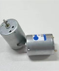 Built Tough Rk370 Dc Motor 6V 12V 24V 6000 8500Rpm High Speed Strong Magnetic Electric Machinery Component For Knockout Performance And Smooth Rotating Operation, showing two silver motors with shafts.