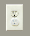Close-up of installed Baby Safe Outlet Covers 36 Pack For Easy Home Protection, Outlet Plug Covers For Electrical Sockets, No Fuss Install.