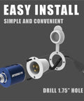 15 Amp AC Power Inlet Port With 20 Inch Outdoor Extension Cord Waterproof Shore Power Receptacle installation guide