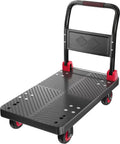 Heavy Duty Platform Cart Workhorse With 1000 Lb Capacity 36 By 24 Inch Foldable Hand Truck Dolly with 360 Degree Swivel Wheels
