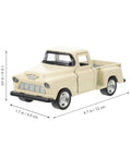 Small Off Road Pickup Truck Model Toy Figure For Kids And Collectors, Realistic 4.92 Inch Mini Car Figurine, beige model on white background