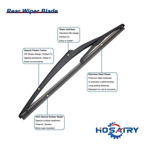 Image showcasing Rear Wiper Arm Blade Set For Mercedes Benz GLE Class And ML SUVs with highlighted features and materials.
