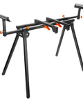 Hella Solid Collapsible Miter Saw Stand Supports 350 Lb Crush Framing Jobs With Ease Extends 80 Inches Packs Flat