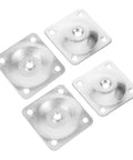 Heavy Duty Furniture Leg Mounting Plates For Table And Sofa Connector Hardware With Quick Install Screws Built Tough No Sweat Setup Durable Steel Bracket Kit For Cabinets And Chairs 20 Pack, four square steel plates.