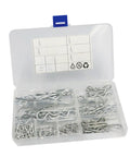 125 Piece Cotter Hairpin Assortment Kit For Truck And Small Engine Repairs Carbon Steel Fasteners in plastic case