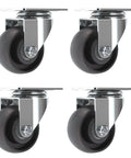 Heavy Duty Industrial Caster Wheels With Top Plate Fixed And Swivel Braking Casters Double Ball Bearing For Smooth Roll On Furniture