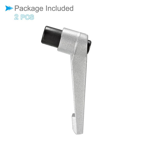 Clamping Lever Handles With M8 Female Thread 72mm Lever Length 4mm Hex Socket Adjustable Quick Release Locking Rotating Knobs Silver Tone