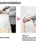 Instructions for installing 40 Pack Nail In Nylon Furniture Glides For Chairs And Tables Thickened Sliders on wooden furniture.