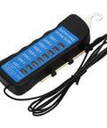 Ranch Ready Heavy Duty Electric Fence Voltage Tester Highlighting Eight Bright Neon Readings From 600 To 7000 Volts with a sturdy design.
