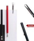 3 Piece Telescoping Magnetic Pickup Tools With Pocket Clip Grabber Reacher Pointers 24 Inch Strong Retrieving Magnets shown with clip detail.