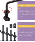 120 Piece Crib Hardware Screws Set shown with M6 hex socket head cap screws, barrel nuts, and Allen wrench for furniture assembly.