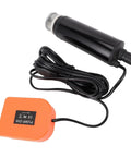 Battery Powered Cordless Submersible Sump Pump Knocks Out Basement Flooding Quick With Smooth Five Hundred GPH Drainage And Legit Sixteen Foot Lift, featuring black pump head and orange base.