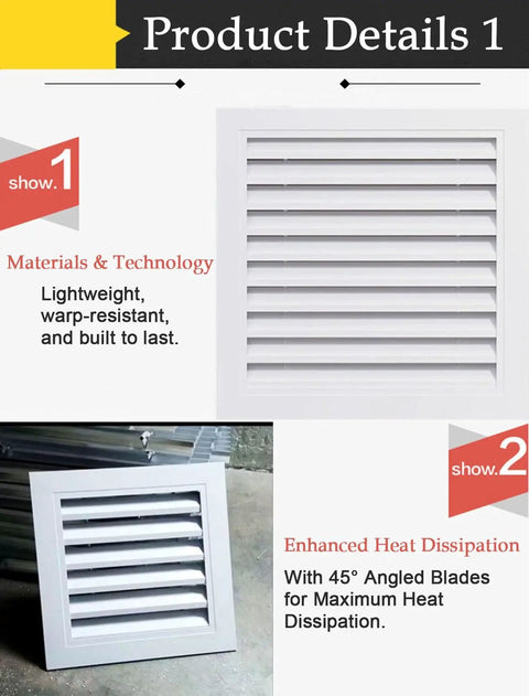 Pro Grade Linear Bar Air Grille Featuring A Removable Inspection Hatch And Slanted Louver Blades for maximum heat dissipation and airflow.