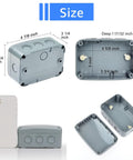 Tough As Nails Outdoor Junction Box Waterproof Weatherproof With Reserved Holes IP66 PVC ABS Dustproof Watertight next to smartphone