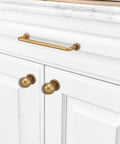 10 Pack Antique Brass Cabinet Handles And Knobs For Cabinets And Drawers Zinc Alloy Heavy Duty Hardware With Vintage Look