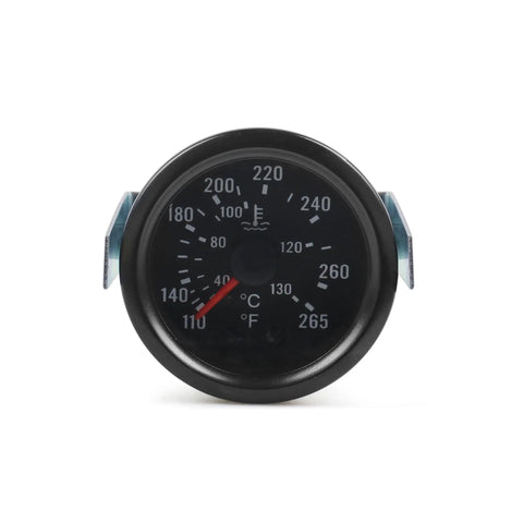 2 Inch Dual Scale Water Temperature Gauge With Yellow Backlight Mechanical Pointer Dial 52mm Car Thermometer