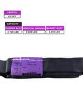 6 Ft Round Sling 4 Pack Polyester Lifting Straps Set, 2600 Lb Vertical Capacity Each, 5200 Lb Basket Capacity label details
