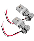 Two Pack Outdoor Dusk To Dawn Photocell Sensor Switch For 120V AC Lighting Auto On At Low Light Off At Bright 1000W Max Waterproof