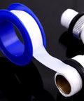 Close-up of Six Pack PTFE Plumbing Tape Sealant For Quick Leak Stops At Pipe Fittings And Sink Drains Waterproof Thread Sealant Tape