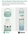 Two Pack Replacement Cooling Gel Tubes Compatible With Portable Breast Milk Cooler Reusable Freezer Inserts, convenient gel tubes shown.