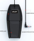 Grippy Sustain Pedal With Polarity Switch for Electronic Keyboards Digital Pianos and MIDI Keyboards, featured with 1.6m cable