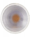 Close-up of Long Neck PAR30 LED Flood Light Bulbs 12.5W 3000K Warm White, 40 Degree Beam, textured lens view.
