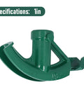 Aramox Cast Iron Manual Pipe Bender For 1 1/4 Inch Tubing green metal tool for bending conduit with 90 to 180 degree range.