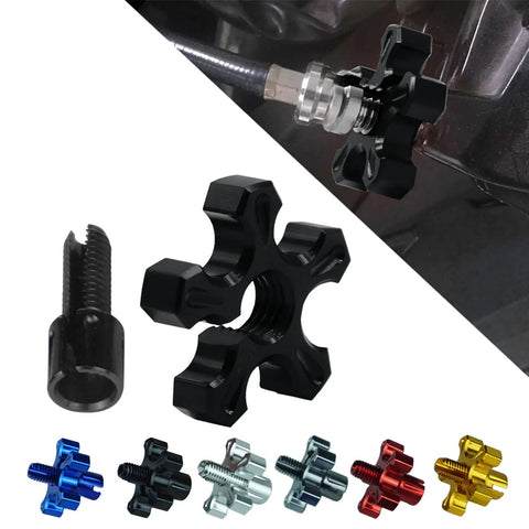 Heavy Duty Motorcycle Brake Clutch Levers Set With Cable Wire Adjuster Screw Bolt in black aluminum and various colors