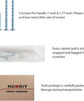 30 Pack Zinc Alloy Cabinet Handles With 3 Inch Center To Center Brushed Nickel Arch Drawer Pulls Modern Hardware For Kitchen Cabinets And Bathroom Cupboards Durable Satin Finish Easy Install packaging with screws and individually wrapped handles.