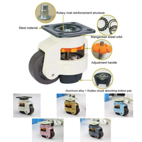 Smooth Rollin Heavy Duty Retractable Leveling Caster Wheels Top Shelf Swivel Furniture Casters With Flat Mount Rollers Tough Enough For Heavy Haulin And Easy Setup Handles 220 Up To 3300 Lbs