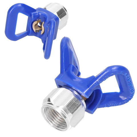 Reversible Airless Sprayer Tips Set 6 Nozzle Types 211 315 417 515 517 523 with 2 seats, blue spray tips and connector